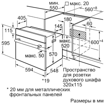 Духовой шкаф hbf214bw0r bosch